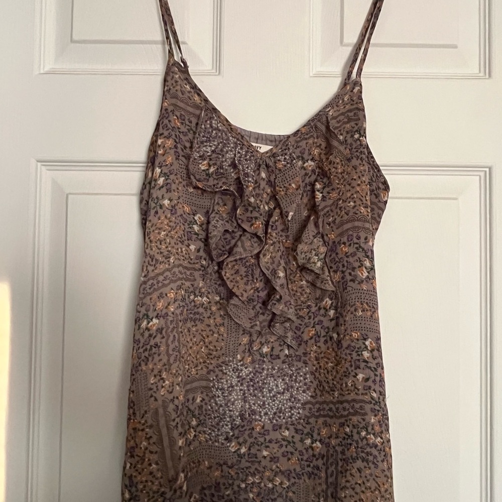 Floral Ruffle Spaghetti Strap Top